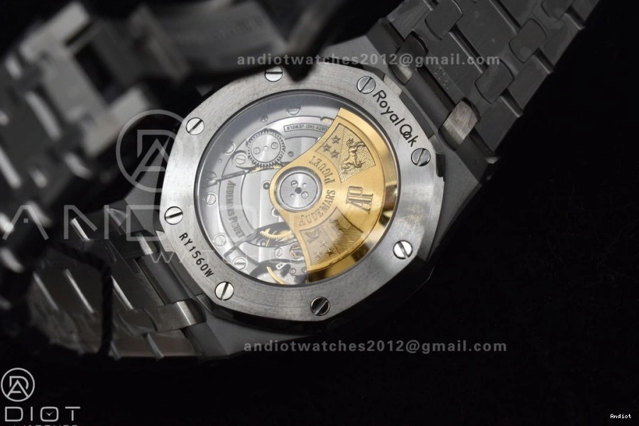 15450 on Best 1:1 Bracelet 37mm Edition Dial Clone Super Royal Blue SS SS ZF Textured Oak SA3120 0117